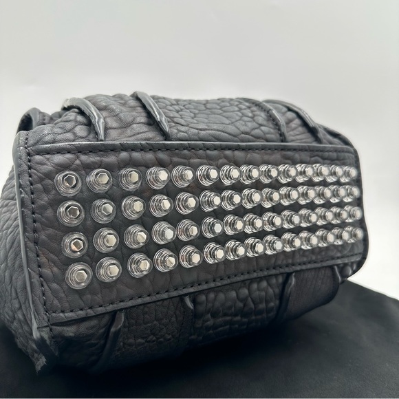 ALEXANDER WANG Pebbled Lambskin Inside Out Rockie Black Clear Resin Hardware - Picture 8 of 15